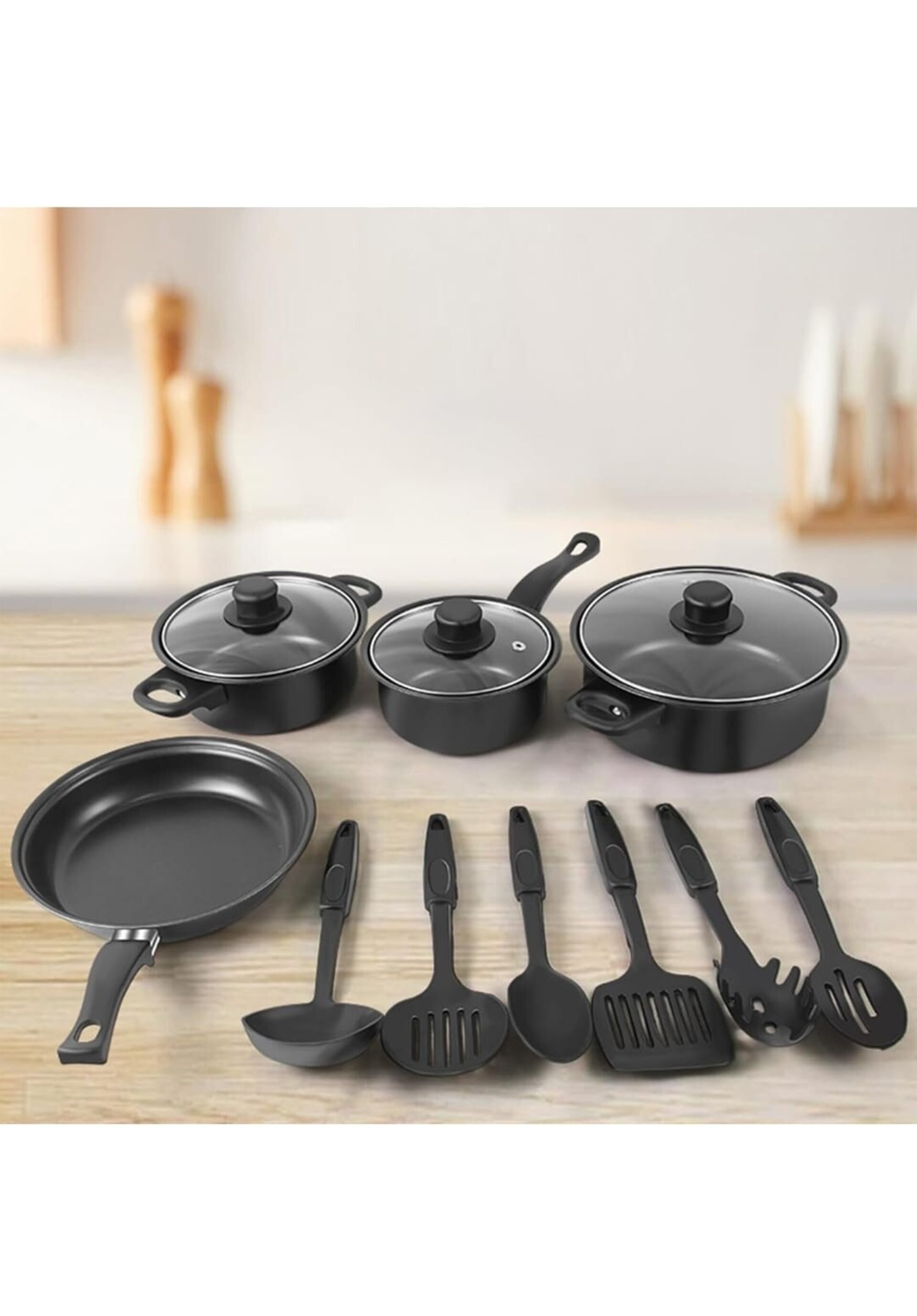 Juego de utensilios de cocina de 13 piezas, ollas y sartenes - 4